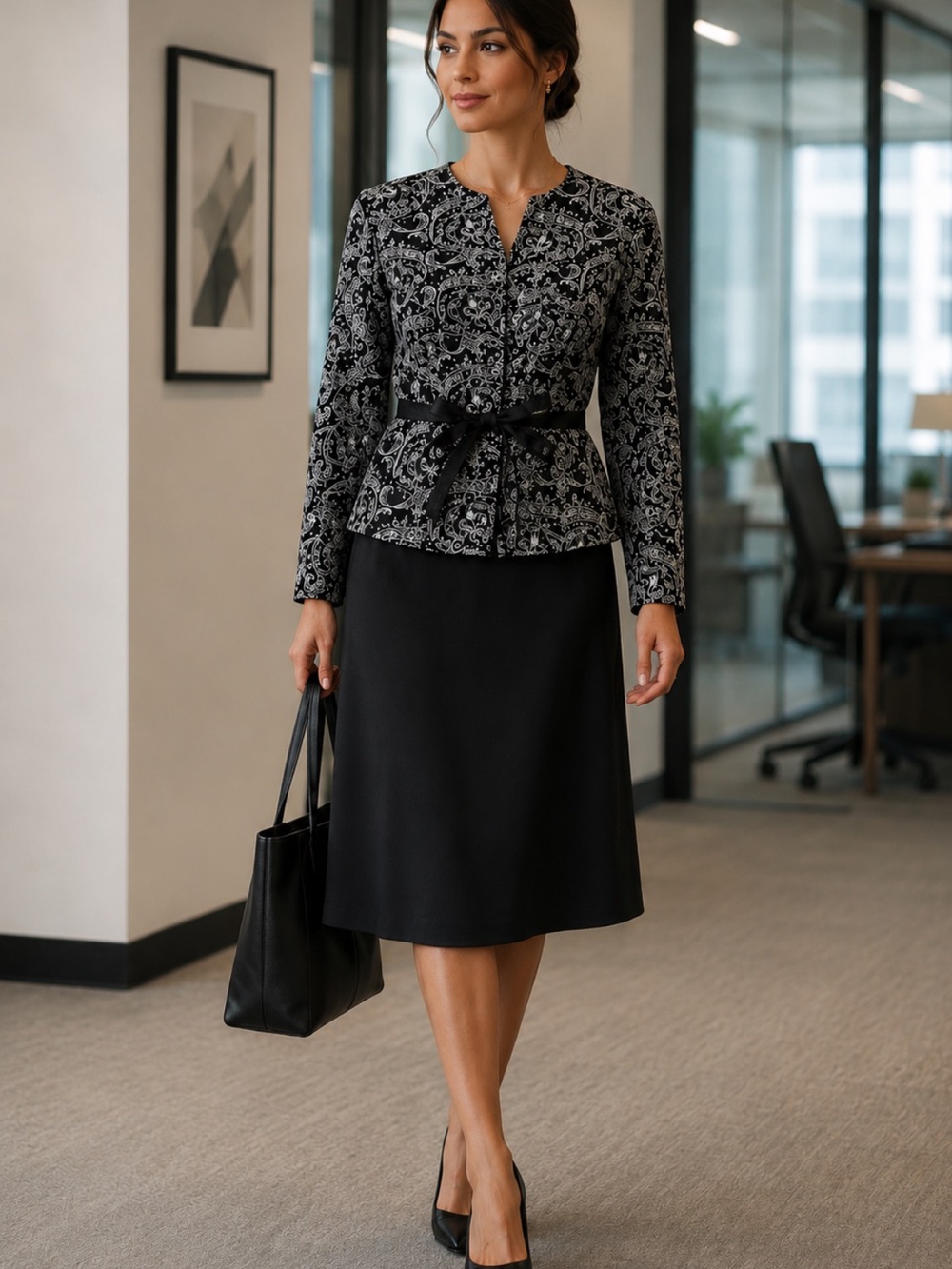 Karin Steven’s Skirt Suit Set
